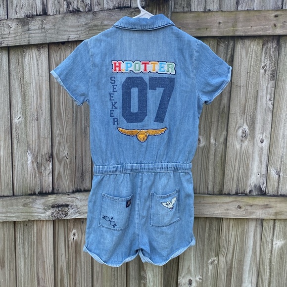 Marks & Spencer M&S Harry Potter Denim Boilersuit jumpsuit size 13-14 years kids - Picture 6 of 16